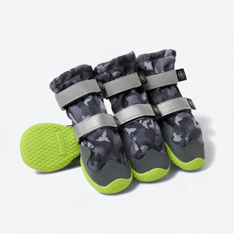 Flex Shell Waterproof Dog Boots - Grey Camo