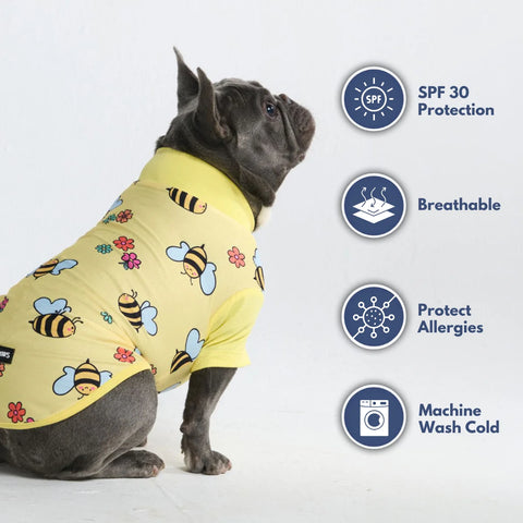 Sunblock Dog T-Shirt - Bees