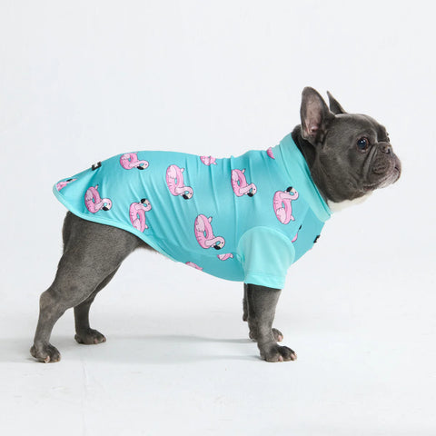 Sunblock Dog T-Shirt - Flamingo
