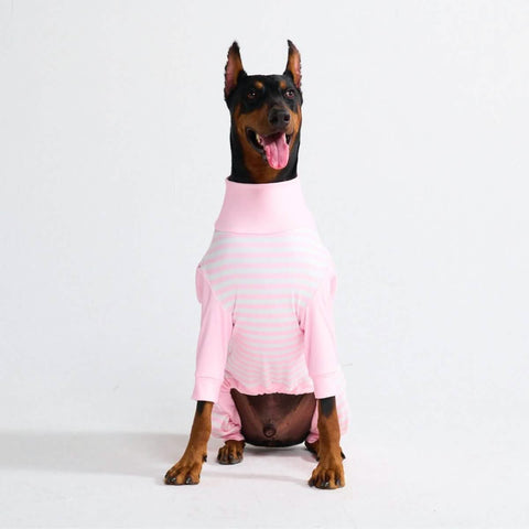 Dog Pajama - Pink Stripes